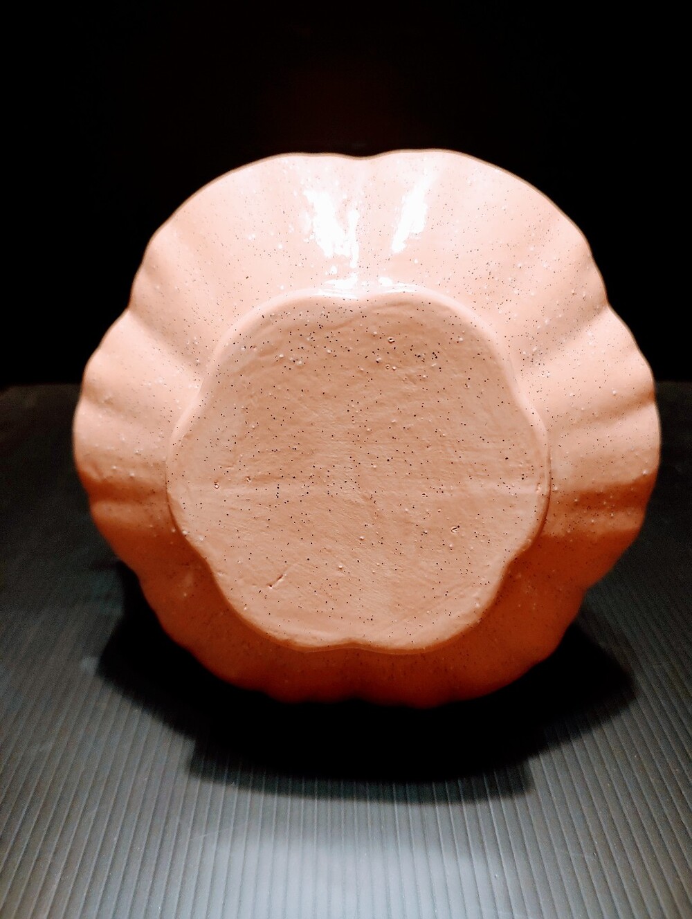 🌷🩷🌷Lovely Vtg 80's Hand Crafted Victorian Inspired Rose Pink Speckled Pottery - Picture 8 of 16